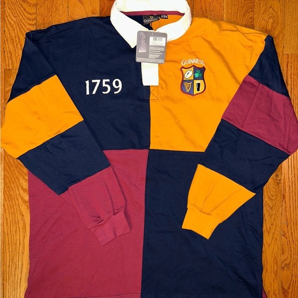 Guinness Other - Guinness Beer 1759 Long Sleeve Polo Shirt Size 2XL NEW
